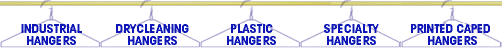 Industrial hangers, drycleaning hangers, plastic hangers and garment covers by United Wire Hanger Corp.